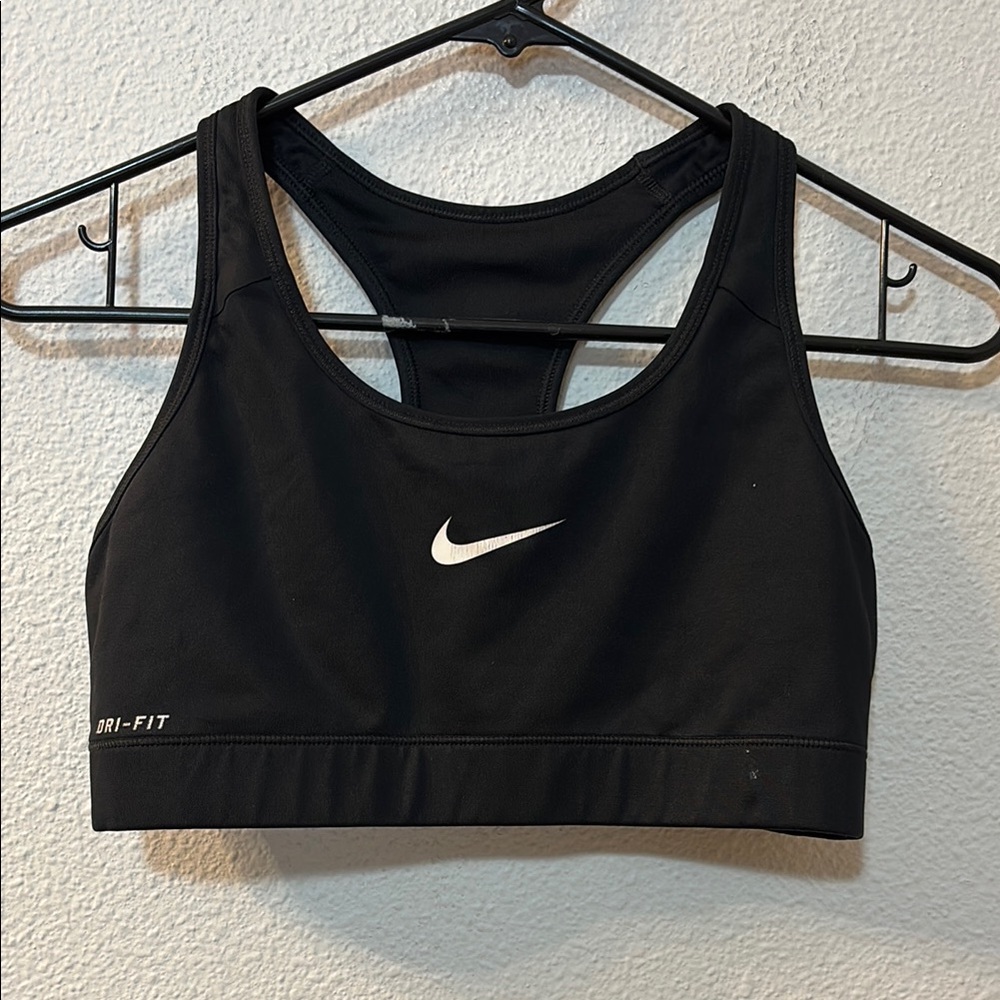 Nike Pro Black Sports Bra with Racerback Design